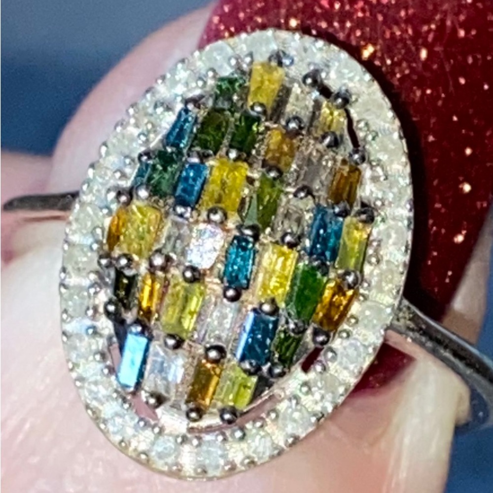 New Genuine Multi Diamond Ring